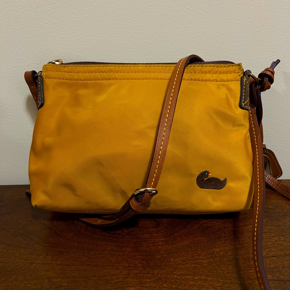 Dooney & Bourke Nylon Mustard Yellow Mini Crossbody Bag